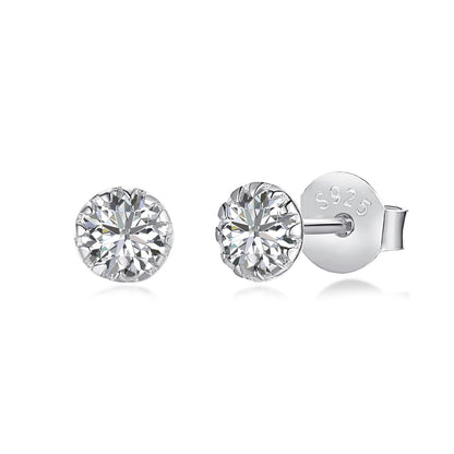 [Revel Jewelry]Sparkling Colorful Round Shape Earrings