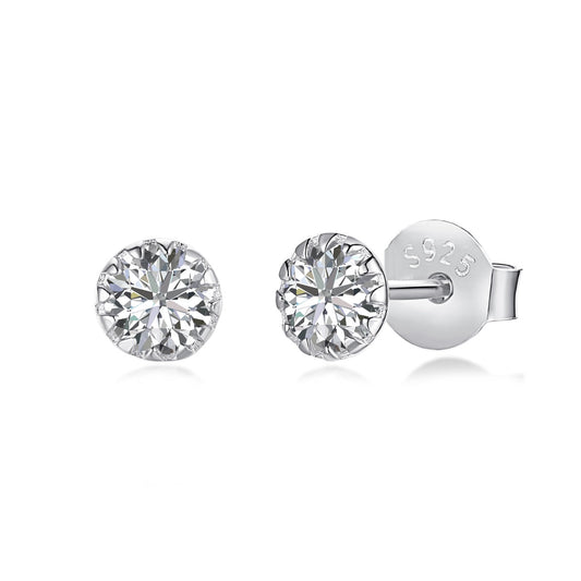 [Revel Jewelry]Sparkling Colorful Round Shape Earrings