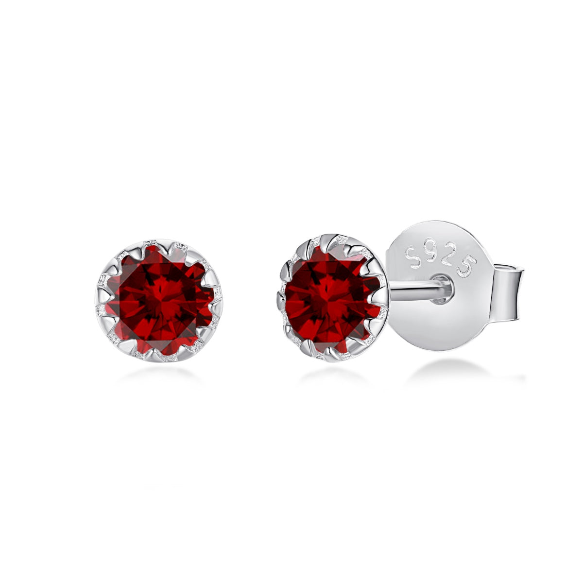 [Revel Jewelry]Sparkling Colorful Round Shape Earrings