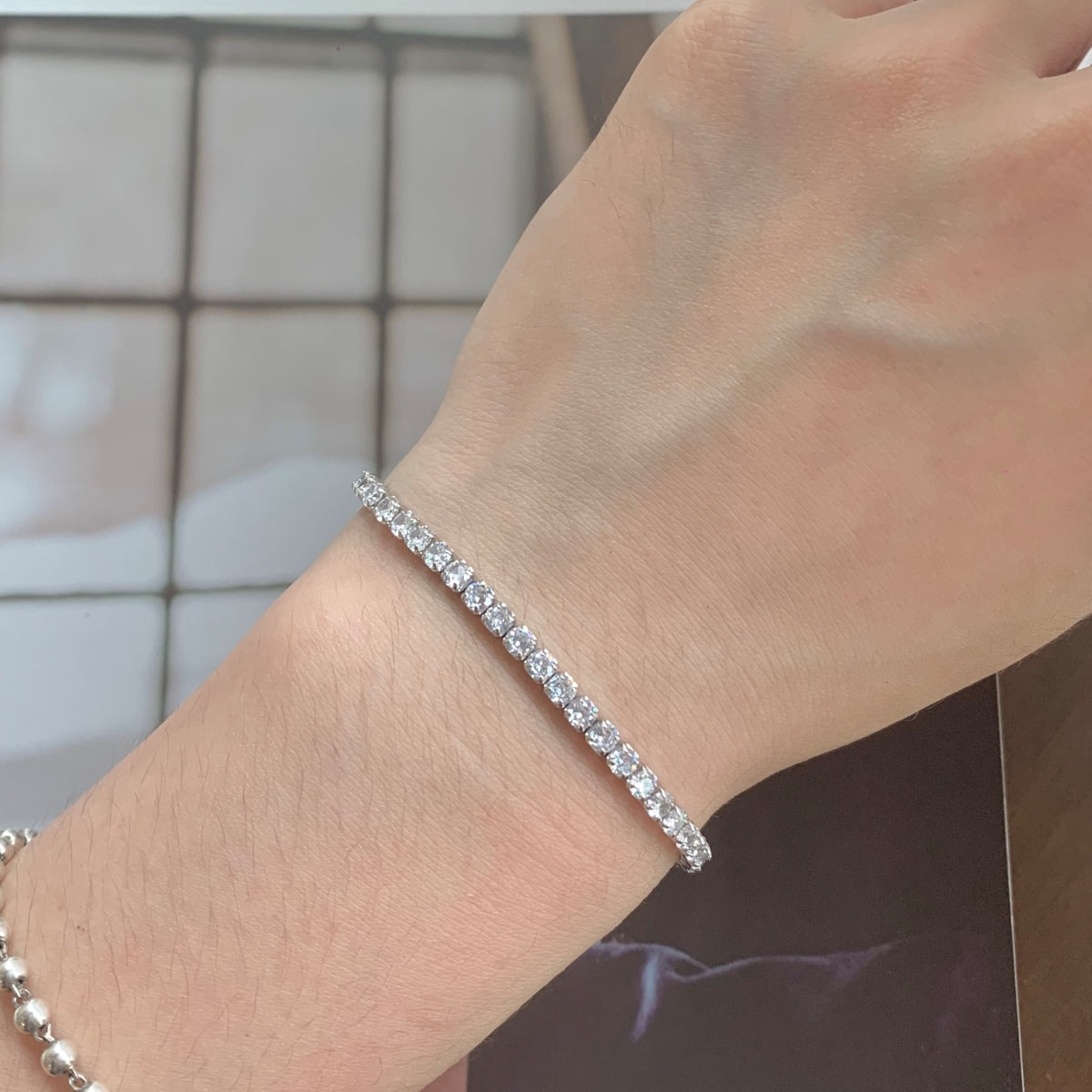 [Revel Jewelry]ラウンドカット スパークリング デイリー ブレスレット