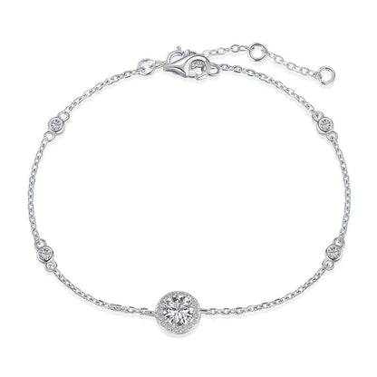 [Revel Jewelry]Funkelndes Armband mit runden Diamanten