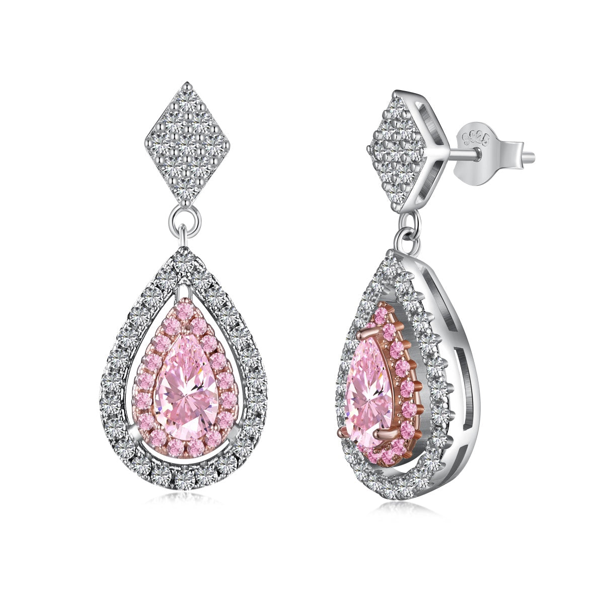 [Revel Jewelry]Ornate Delicate Water Drop Shape Banquet Earrings