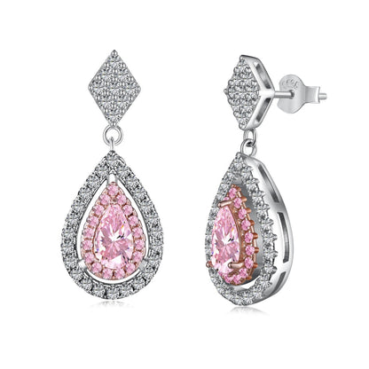 [Revel Jewelry]Ornate Delicate Water Drop Shape Banquet Earrings
