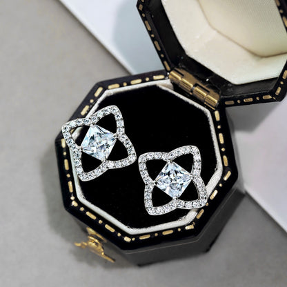 [Revel Jewelry]Elegant Star Shape Princess Cut Daily Earrings