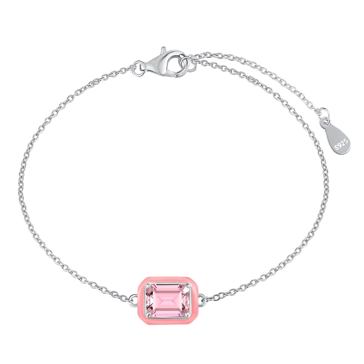[Revel Jewelry]2.0 Carat Sparkling Colorful Emerald Cut Daily Bracelet