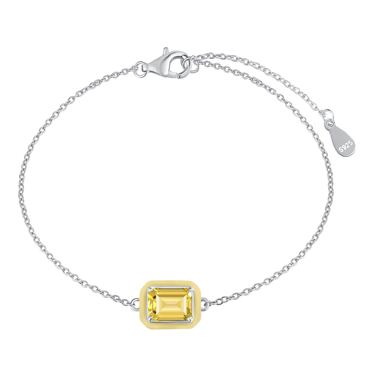 [Revel Jewelry]2.0 Carat Sparkling Colorful Emerald Cut Daily Bracelet
