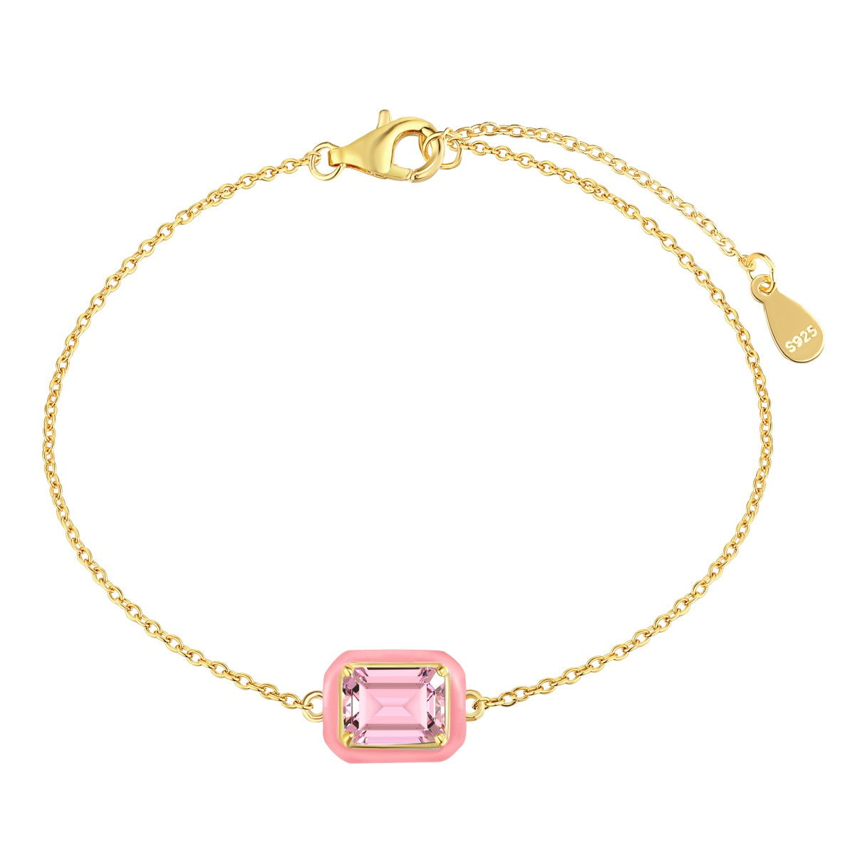 [Revel Jewelry]2.0 Carat Sparkling Colorful Emerald Cut Daily Bracelet