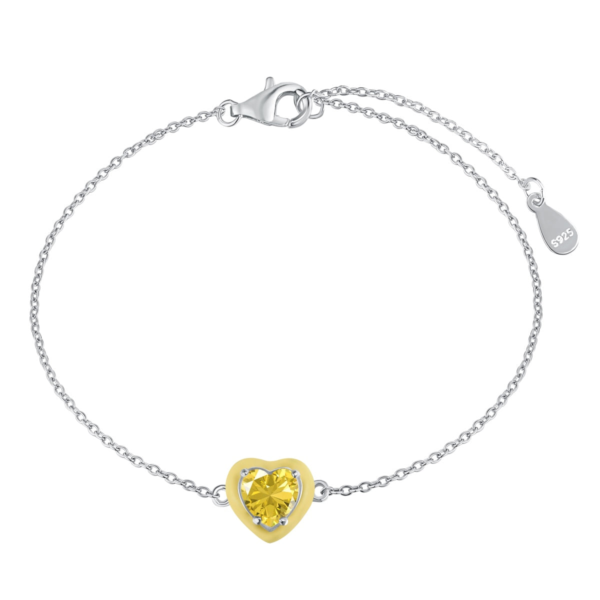 [Revel Jewelry]きらめくロマンチックなハート型恋人ブレスレット