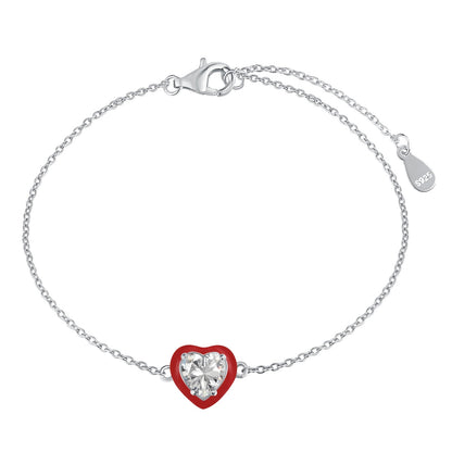 [Revel Jewelry]きらめくロマンチックなハート型恋人ブレスレット