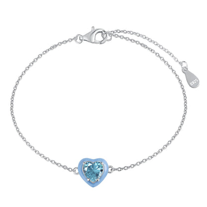 [Revel Jewelry]きらめくロマンチックなハート型恋人ブレスレット