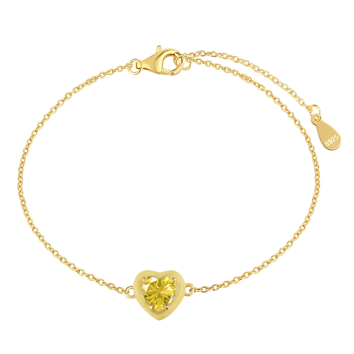 [Revel Jewelry]きらめくロマンチックなハート型恋人ブレスレット