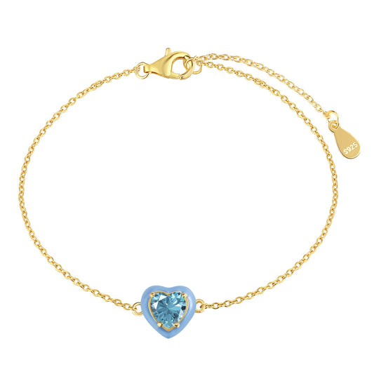 [Revel Jewelry]Sparkling Romantic Heart Shape Lover Bracelet