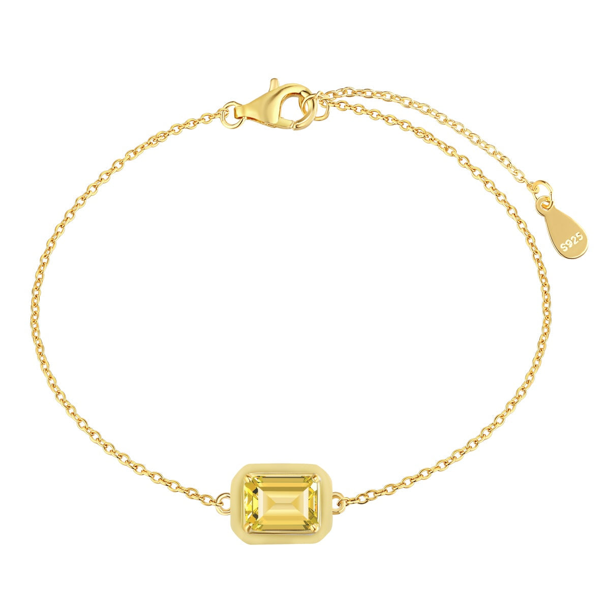 [Revel Jewelry]2.0 Carat Sparkling Colorful Emerald Cut Daily Bracelet