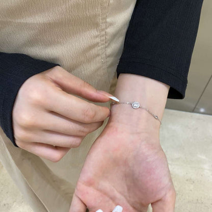 [Revel Jewelry]Funkelndes Armband mit runden Diamanten