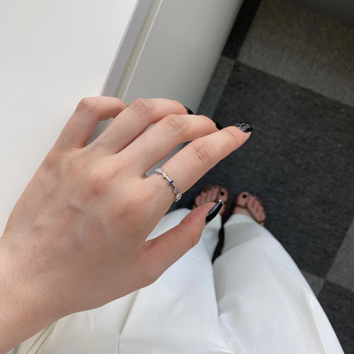 [Revel Jewelry]Unique Trapezoid Cut Daily Ring
