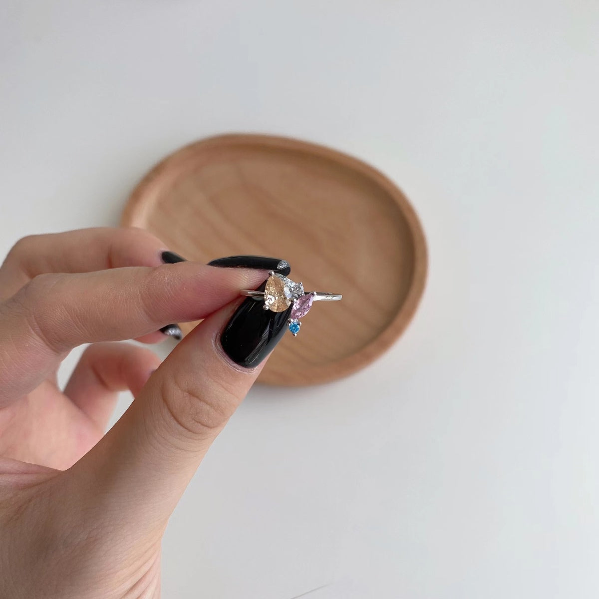 [Revel Jewelry]Radiant Colorful Multi Cut Daily Ring