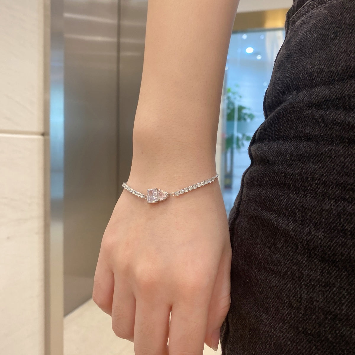 [Revel Jewelry]Dazzling Unique Multi Shape Lover Bracelet