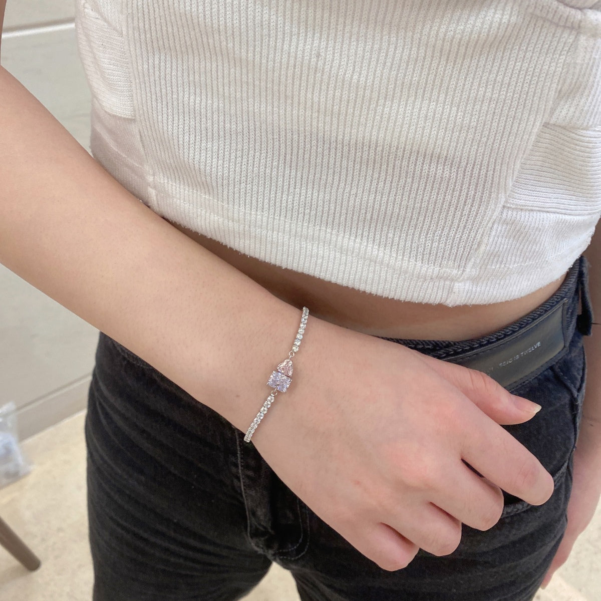 [Revel Jewelry]Dazzling Unique Multi Shape Lover Bracelet