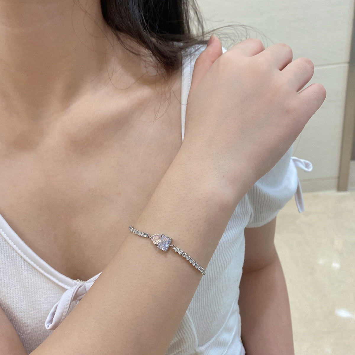 [Revel Jewelry]Dazzling Unique Multi Shape Lover Bracelet