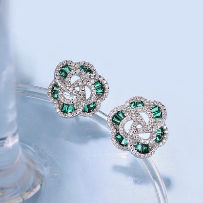 [Revel Jewelry]Exquisite Flower Shape Daily Earrings