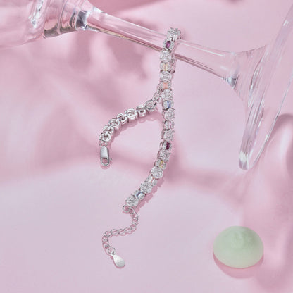 [Revel Jewelry]光り輝くラディアント・マルチカット デイリーブレスレット