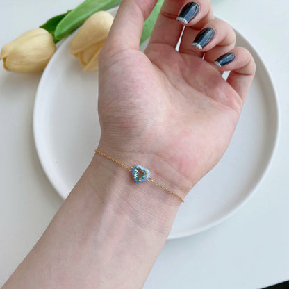 [Revel Jewelry]きらめくロマンチックなハート型恋人ブレスレット