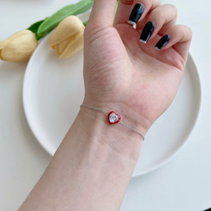 [Revel Jewelry]きらめくロマンチックなハート型恋人ブレスレット