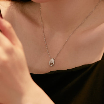 [Revel Jewelry]Sparkling Pear Cut Necklace