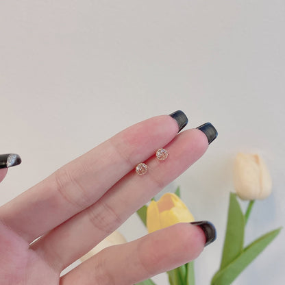 [Revel Jewelry]Sparkling Colorful Round Shape Earrings