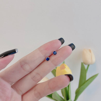 [Revel Jewelry]Sparkling Colorful Round Shape Earrings