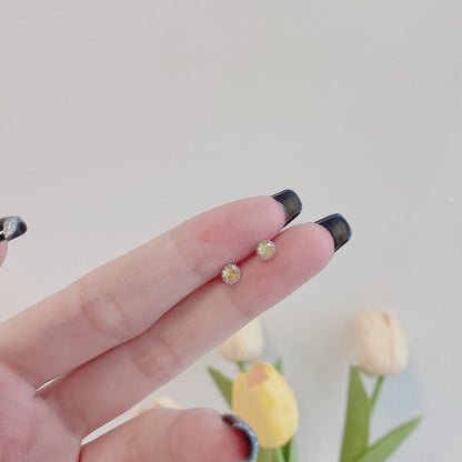 [Revel Jewelry]Sparkling Colorful Round Shape Earrings