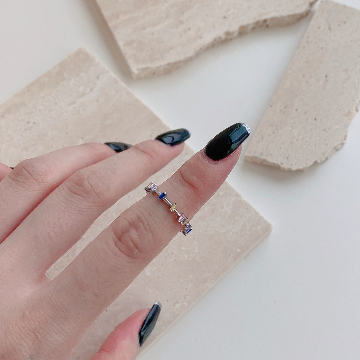 [Revel Jewelry]Unique Trapezoid Cut Daily Ring