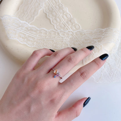 [Revel Jewelry]Radiant Colorful Multi Cut Daily Ring