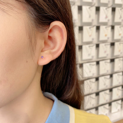 [Revel Jewelry]Delicate Solitaire Earrings
