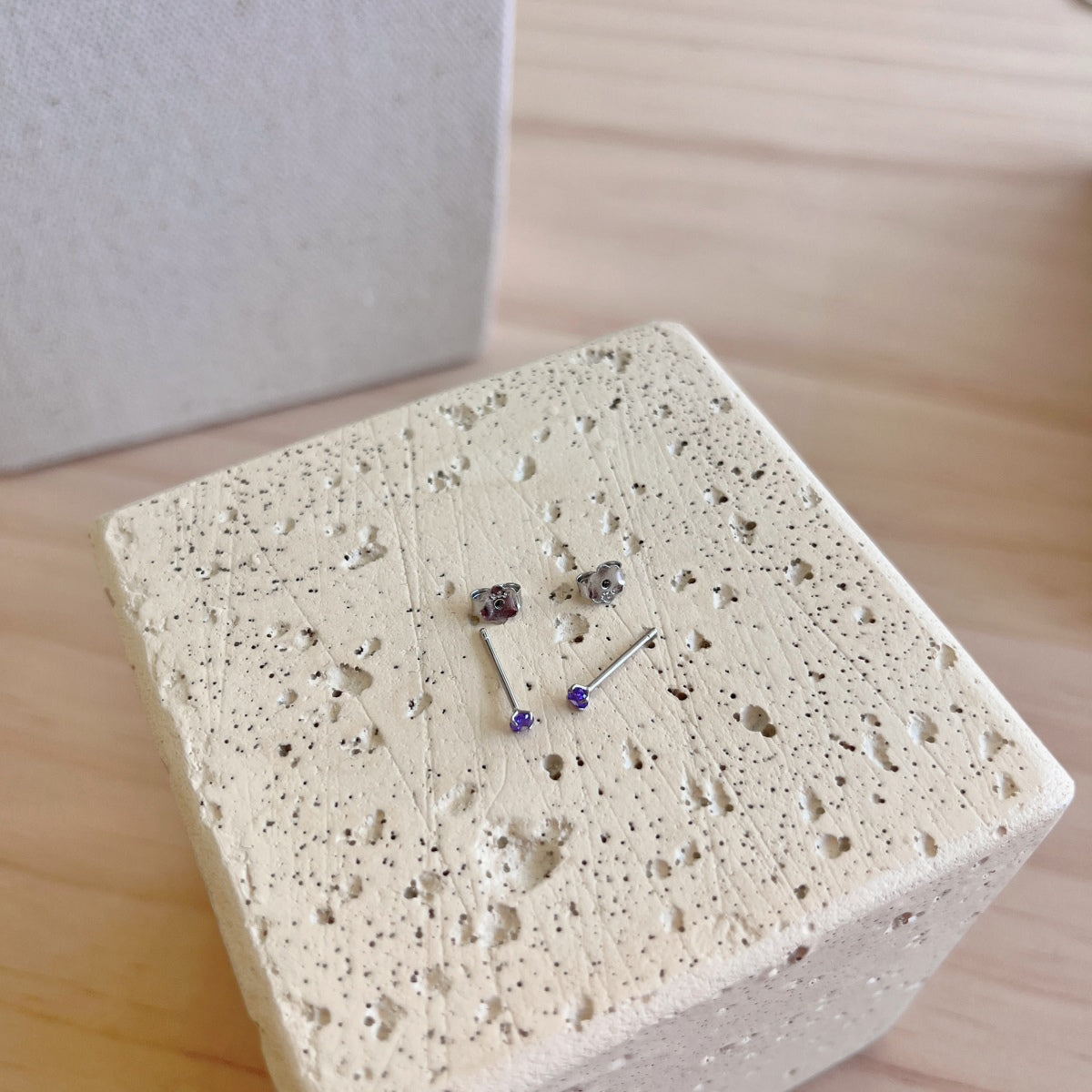 [Revel Jewelry]Delicate Solitaire Earrings