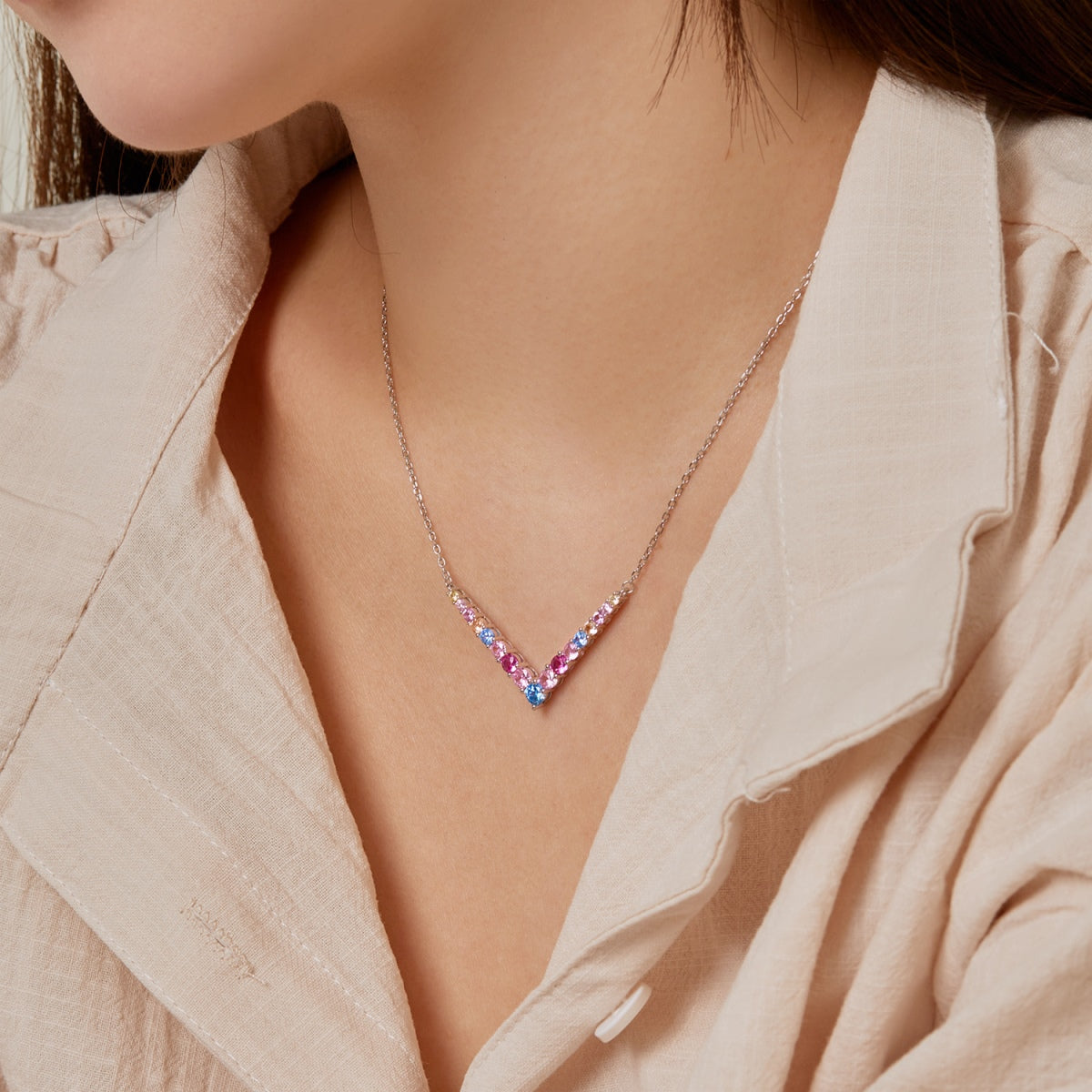 [Revel Jewelry]Ornate Round Cut Halskette