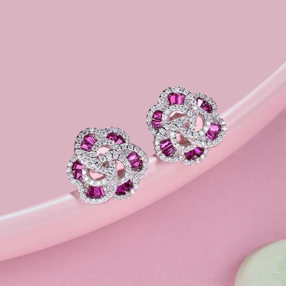 [Revel Jewelry]Exquisite Flower Shape Daily Earrings