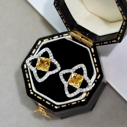 [Revel Jewelry]Elegant Star Shape Princess Cut Daily Earrings