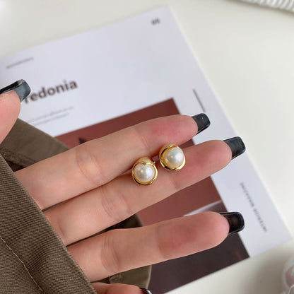[Revel Jewelry]Dainty Bread Pearl Earrings