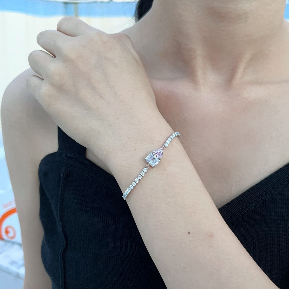 [Revel Jewelry]Dazzling Unique Multi Shape Lover Bracelet