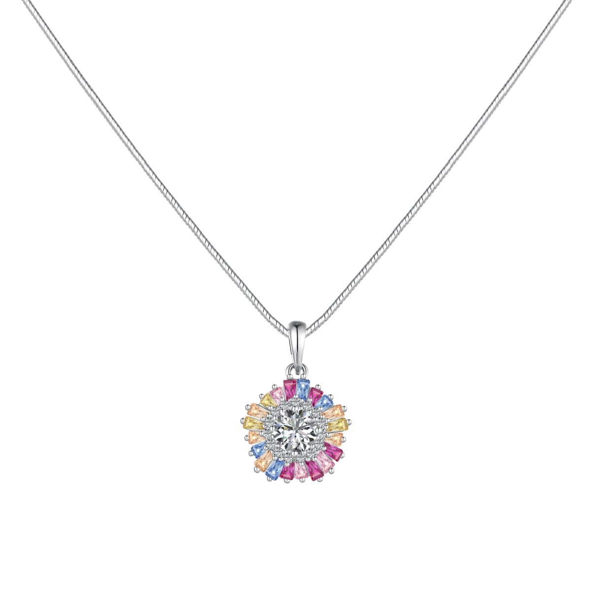 [Revel Jewelry]Charming Flower Colourful Halskette