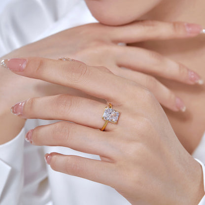 [Revel Jewelry]4.0 Carat Ornate Enchanting Radiand Cut Banquet Ring