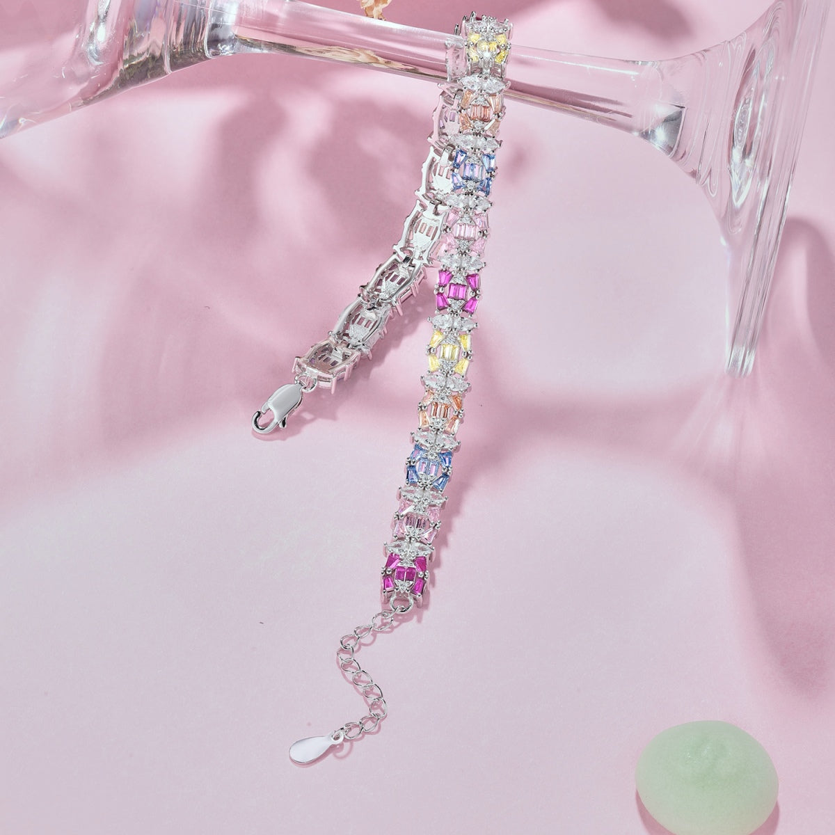 [Revel Jewelry]繊細なカラフルマルチカットパーティーブレスレット