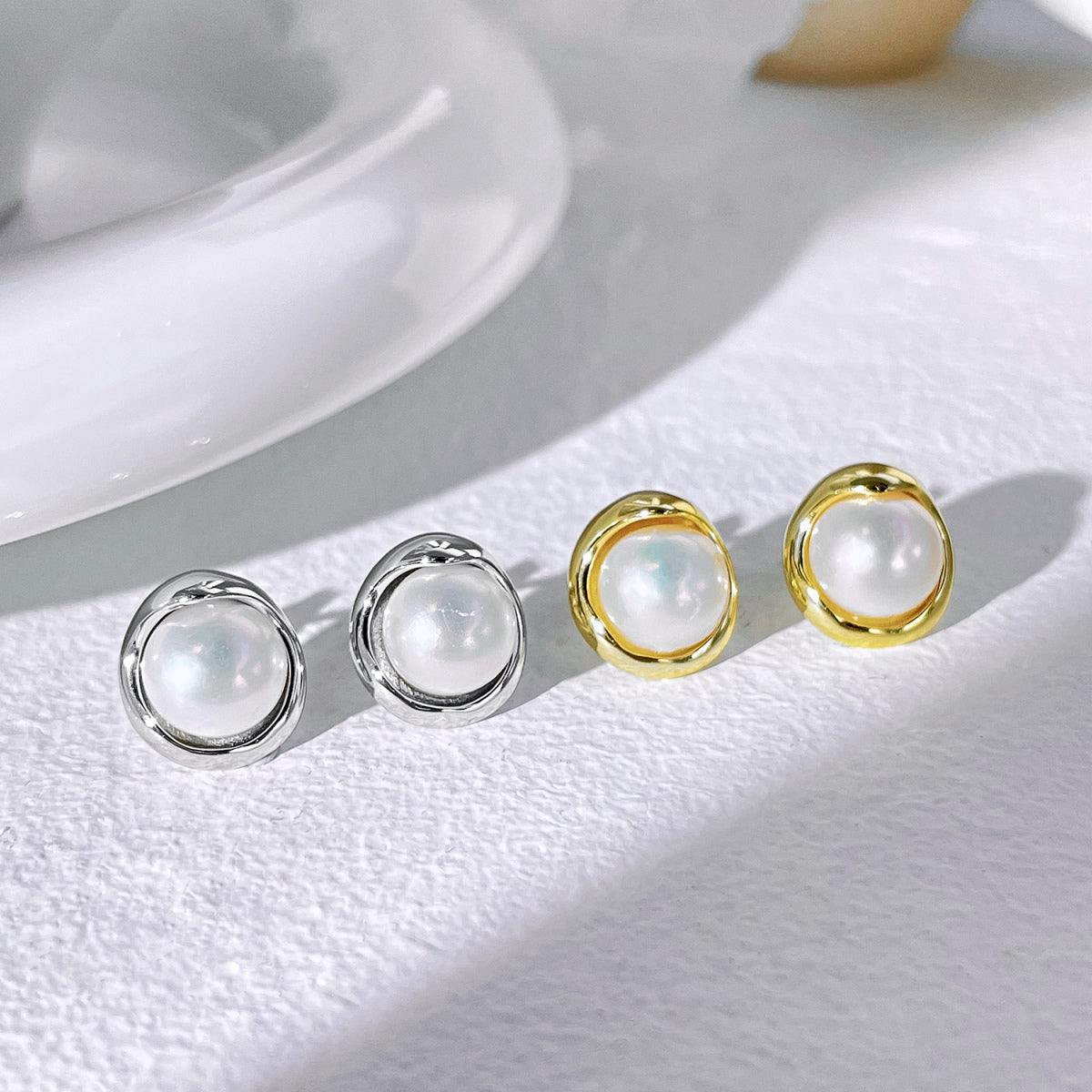 [Revel Jewelry]Dainty Bread Pearl Earrings