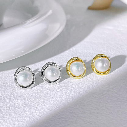 [Revel Jewelry]Dainty Bread Pearl Earrings