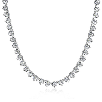 [Revel Jewelry]Ornate Heart Cut Tennis Necklace