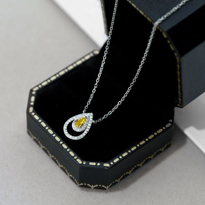 [Revel Jewelry]Sparkling Pear Cut Necklace