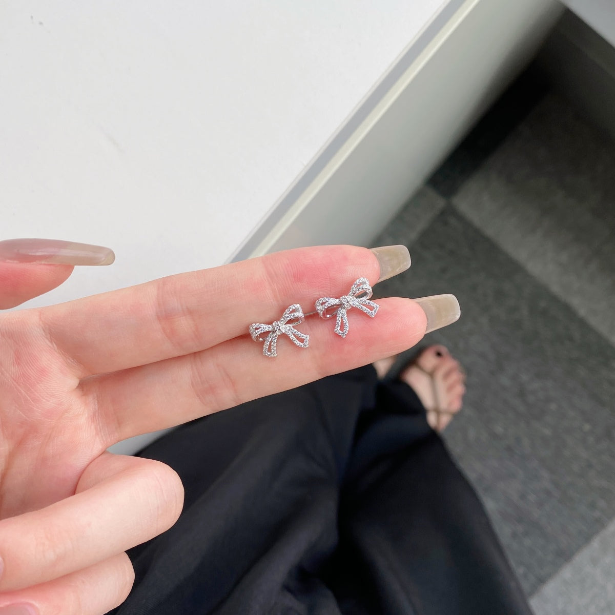 [Revel Jewelry]Dainty Bow Shape Earrings