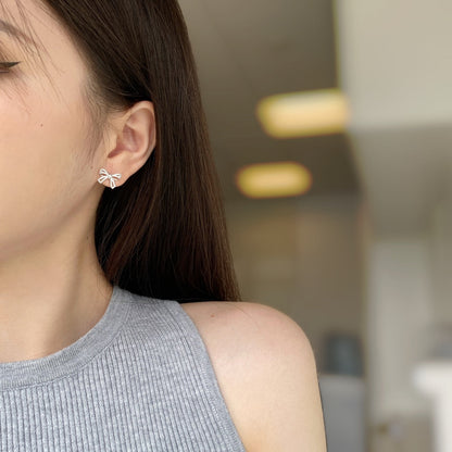 [Revel Jewelry]Dainty Bow Shape Earrings