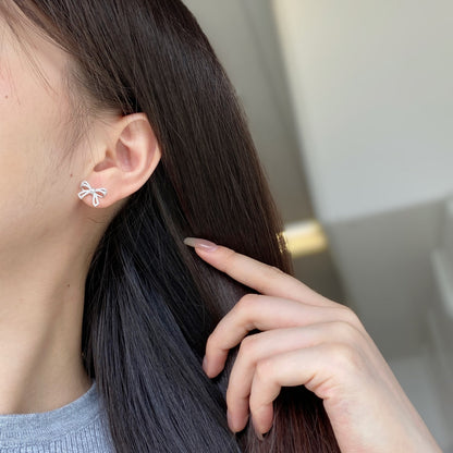 [Revel Jewelry]Dainty Bow Shape Earrings